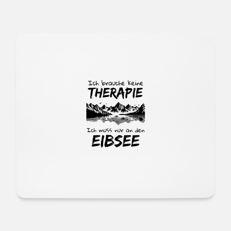 Eibsee Garmisch-Partenkirchen Bayern Urlaub - Mousepad (Querformat) - Weiß