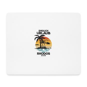 Rhodos Urlaub 2025 Griechenland Reise - Mousepad (Querformat) - Weiß - Vorne