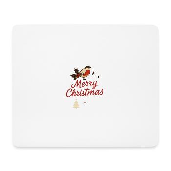 Police Vintage Bird Joyeux Noël - Tapis de souris (format paysage) - blanc - Devant
