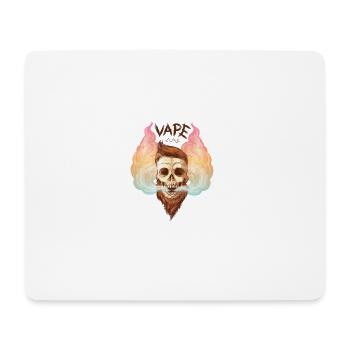 Vape Totenkopf with beard lets smoke come up. - Mouse Pad (horizontal) - white - Front