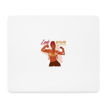 Power starke Frau Power starke Frau Geschenk Inspi - Mousepad (Querformat) - Weiß - Vorne