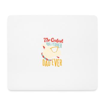 Der coolste Bull Terrier Dad aller Zeiten Der cool - Mousepad (Querformat) - Weiß - Vorne