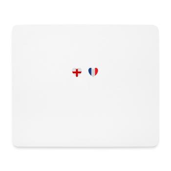 Drapeaux de l’Angleterre et de la France Français de la France - Tapis de souris (format paysage) - blanc - Devant