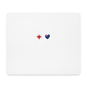Drapeaux de l’Angleterre et de la Nouvelle-Zélande - Tapis de souris (format paysage) - blanc - Devant