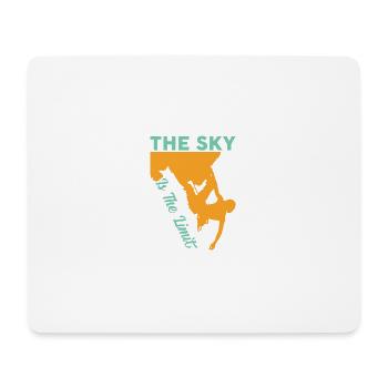 The Sky Is Not The Limit Klettern Kletterer - Mousepad (Querformat) - Weiß - Vorne