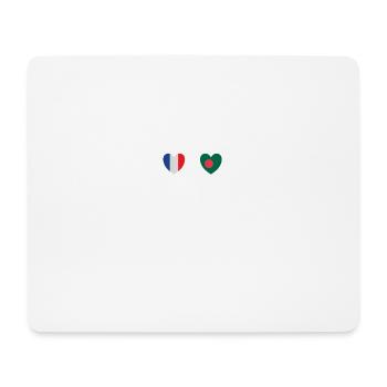 Frankreich und Bangladesch Bangladeschische Fahne - Mousepad (Querformat) - Weiß - Vorne