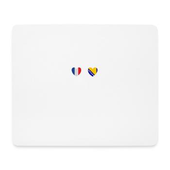 France and Bosnia and Herzegovina - Mouse Pad (horizontal) - white - Front