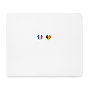 France et Belgique Drapeau belge Drapeaux - Tapis de souris (format paysage) - blanc - Devant
