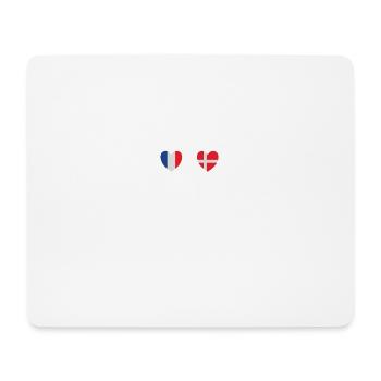 France et Danemark Drapeau danois Drapeaux - Tapis de souris (format paysage) - blanc - Devant