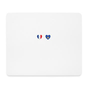 France et Kosovo Drapeau du Kosovo Drapeaux du Kosovo - Tapis de souris (format paysage) - blanc - Devant