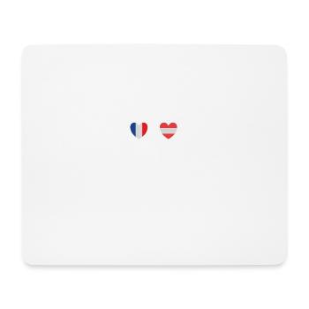 France and Austria Austrian flag - Mouse Pad (horizontal) - white - Front