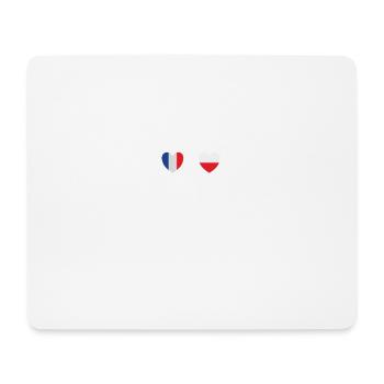 France and Poland Polish flag Flags - Mouse Pad (horizontal) - white - Front