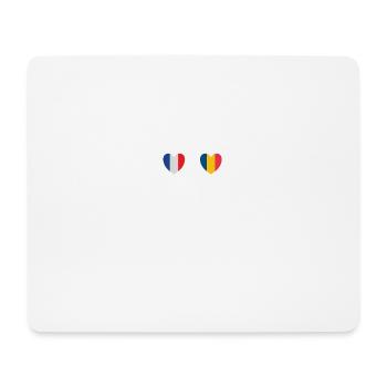 France and Romania Romanian flag Flags - Mouse Pad (horizontal) - white - Front