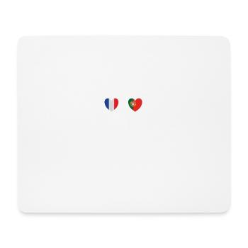 France et Portugal Drapeau portugais - Tapis de souris (format paysage) - blanc - Devant