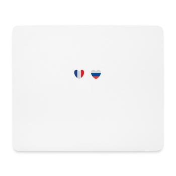 France and Russia Russian flag flags - Mouse Pad (horizontal) - white - Front