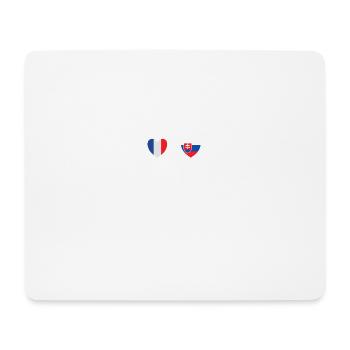 Frankreich und Slowakei Slowakische Fahne Flaggen - Mousepad (Querformat) - Weiß - Vorne