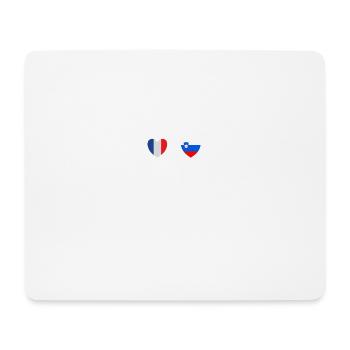 Frankreich und Slowenien Slowenische Fahne Flaggen - Mousepad (Querformat) - Weiß - Vorne