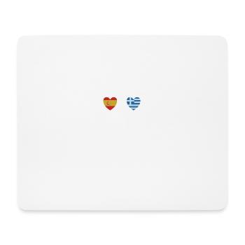 Spain and Greece Greek flag Flags - Mouse Pad (horizontal) - white - Front