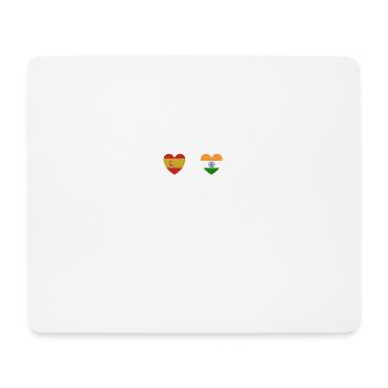 Drapeaux indiens de l’Espagne et de l’Inde - Tapis de souris (format paysage) - blanc - Devant