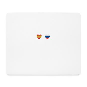 Spain and Russia Russian flag flags - Mouse Pad (horizontal) - white - Front