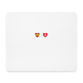 Spanien und Tunesien Tunesische Fahne Flaggen - Mousepad (Querformat) - Weiß - Vorne
