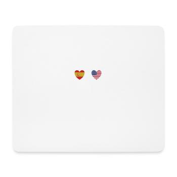 Spanien und USA US-Amerikanische Fahne Flaggen - Mousepad (Querformat) - Weiß - Vorne