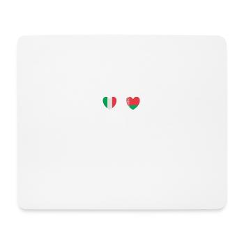 Italy and Belarus Belarusian flag flags - Mouse Pad (horizontal) - white - Front