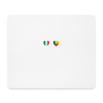 Italy and Benin Beninese flag flags - Mouse Pad (horizontal) - white - Front