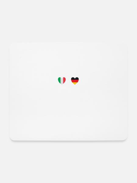 Italien und Deutschland Deutsche Fahne Flaggen - Mousepad (Querformat) - Weiß