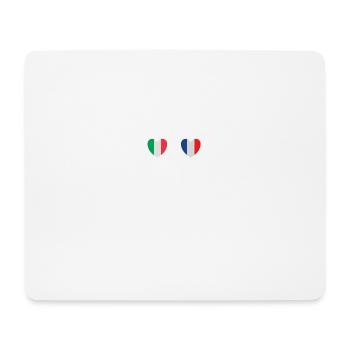 Italy and France French flag Flags - Mouse Pad (horizontal) - white - Front