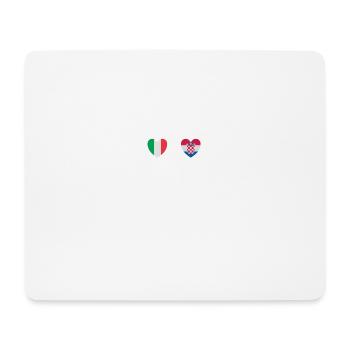 Italie et Croatie Drapeau croate Drapeaux - Tapis de souris (format paysage) - blanc - Devant