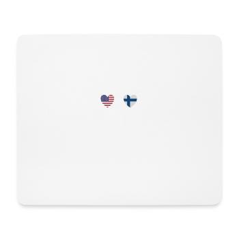USA und Finnland Finnische Fahne Flaggen - Mousepad (Querformat) - Weiß - Vorne