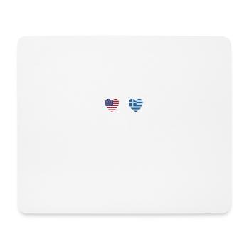 USA and Greece Greek flag Flags - Mouse Pad (horizontal) - white - Front