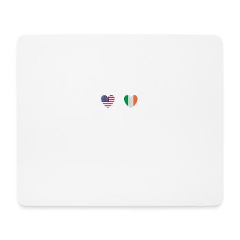 USA and Ireland Irish flag flags - Mouse Pad (horizontal) - white - Front