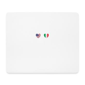 USA and Italy Italian flag Flags - Mouse Pad (horizontal) - white - Front