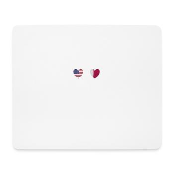 Drapeaux des États-Unis et du Qatar Drapeau qatari - Tapis de souris (format paysage) - blanc - Devant