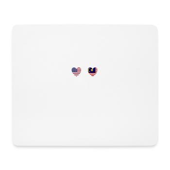 Drapeaux des États-Unis et de la Malaisie Drapeau malaisien - Tapis de souris (format paysage) - blanc - Devant