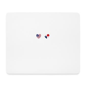 Drapeaux des États-Unis et du Panama Drapeau panaméen - Tapis de souris (format paysage) - blanc - Devant
