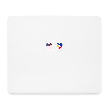 USA und Philippinen Philippinische Fahne Flaggen - Mousepad (Querformat) - Weiß - Vorne