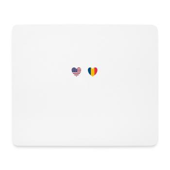 USA and Romania Romanian flag Flags - Mouse Pad (horizontal) - white - Front
