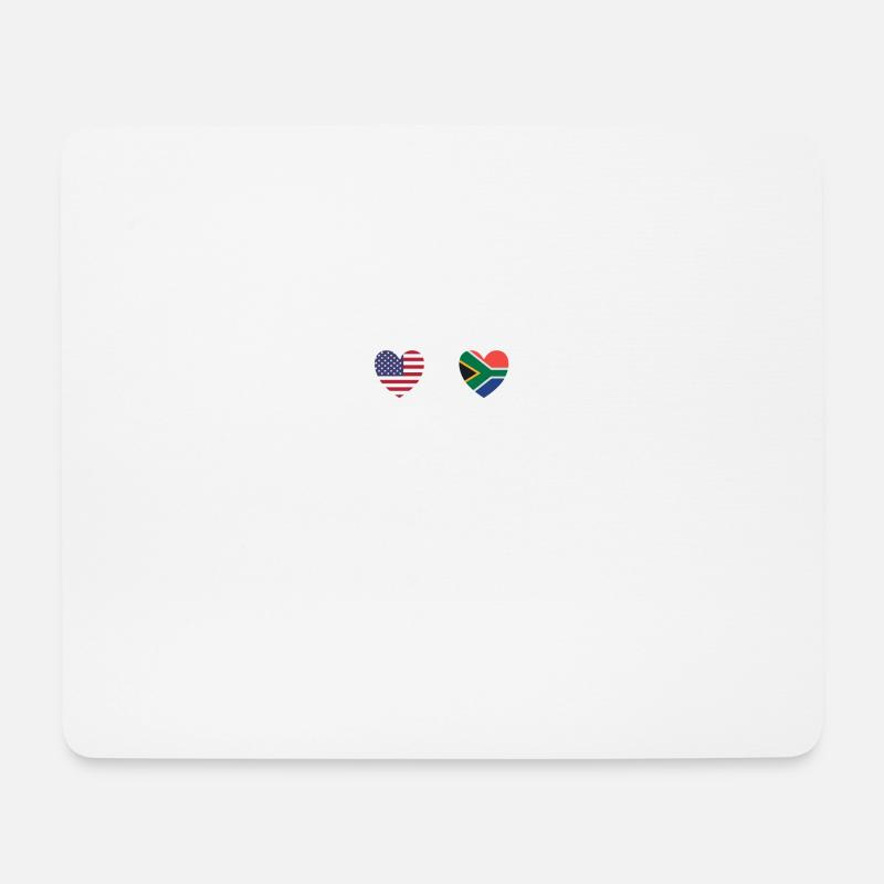 USA und Südafrika Südafrikanische Fahne Flaggen - Mousepad (Querformat) - Weiß