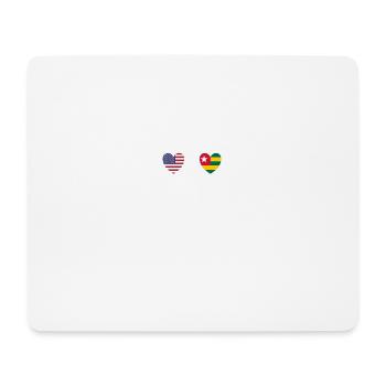 USA and Togo Togolese flag flags - Mouse Pad (horizontal) - white - Front