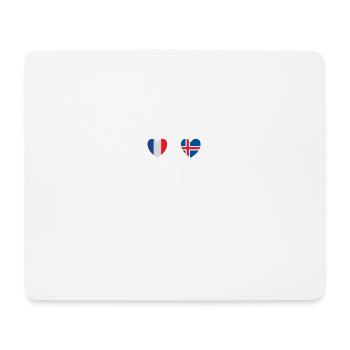France et Islande Drapeau islandais - Tapis de souris (format paysage) - blanc - Devant
