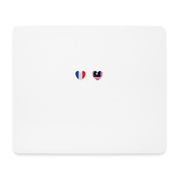 France et Malaisie Drapeau malaisien - Tapis de souris (format paysage) - blanc - Devant