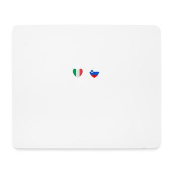 Italien und Slowenien Slowenische Fahne Flaggen - Mousepad (Querformat) - Weiß - Vorne