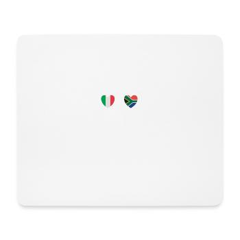 Italie et Afrique du Sud Drapeaux sud-africains - Tapis de souris (format paysage) - blanc - Devant