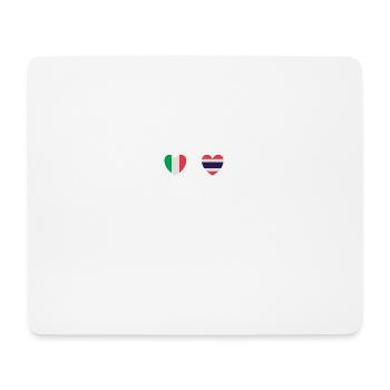 Italie et Thaïlande Drapeaux du drapeau thaïlandais - Tapis de souris (format paysage) - blanc - Devant
