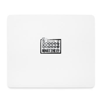 What The F? Aperture Joke for Photographer - Mouse Pad (horizontal) - white - Front