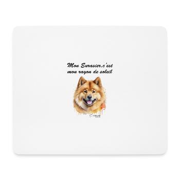 Eurasier rayon de soleil - Tapis de souris (format paysage) - blanc - Devant