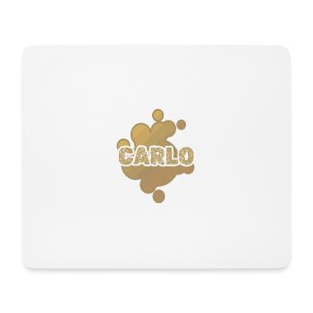 First name Carlo - Mouse Pad (horizontal) - white - Front